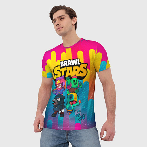 Мужская футболка BRAWL STARS ВМЕСТЕ / 3D-принт – фото 3
