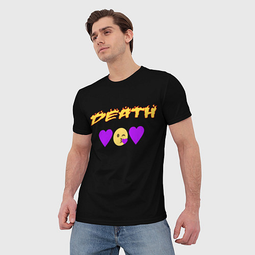 Мужская футболка Смерть сердечки / 3D-принт – фото 3