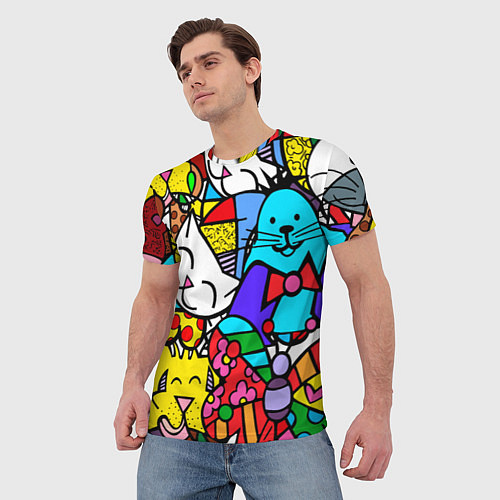 Мужская футболка Ромеро Бритто Настоящие лучшие друзья / 3D-принт – фото 3