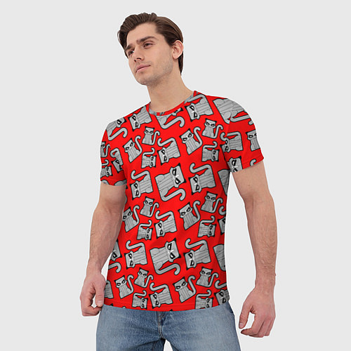 Мужская футболка Сворливый Кот / 3D-принт – фото 3