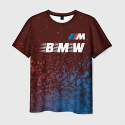 Футболка мужская БМВ BMW - Краски, цвет: 3D-принт
