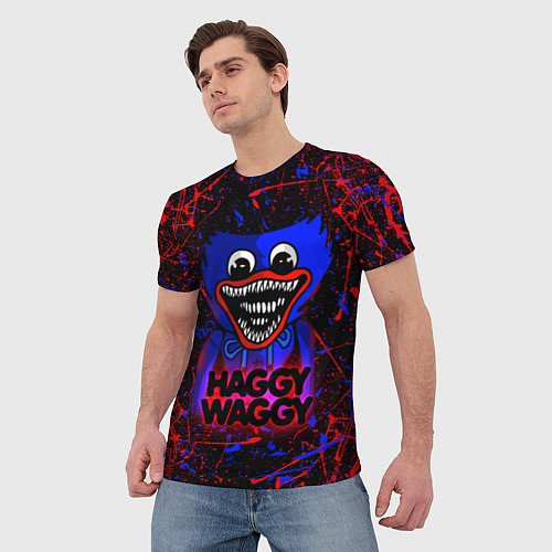 Мужская футболка HAGGY WAGGY POPPY PLAYTIME / 3D-принт – фото 3