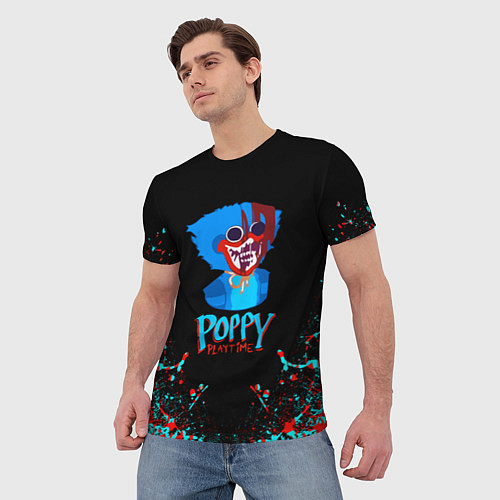 Мужская футболка ХАГГИ ВАГГИ Poppy Playtime / 3D-принт – фото 3