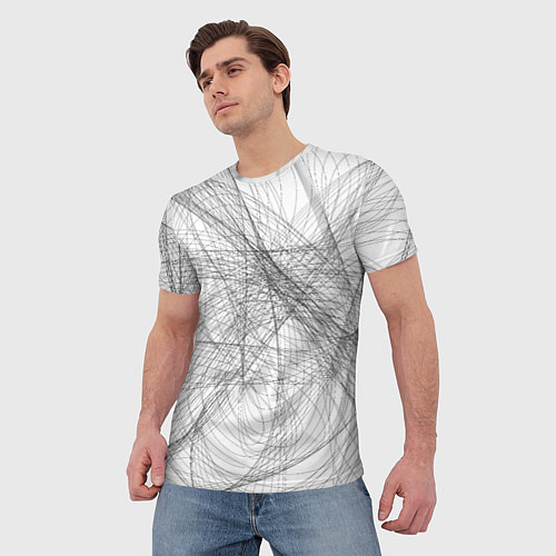 Мужская футболка Коллекция Get inspired! Абстракция 654-W / 3D-принт – фото 3