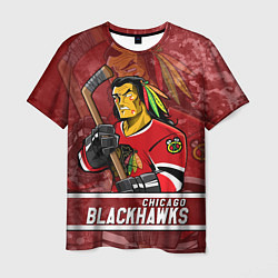 Футболка мужская Chicago Blackhawks , Чикаго Блэкхокс, цвет: 3D-принт