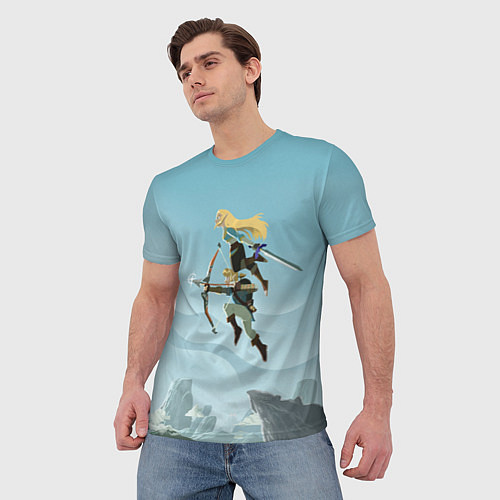 Мужская футболка Зельда и Линк / 3D-принт – фото 3