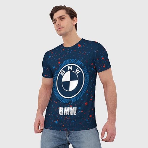 Мужская футболка BMW BMW Брызги / 3D-принт – фото 3