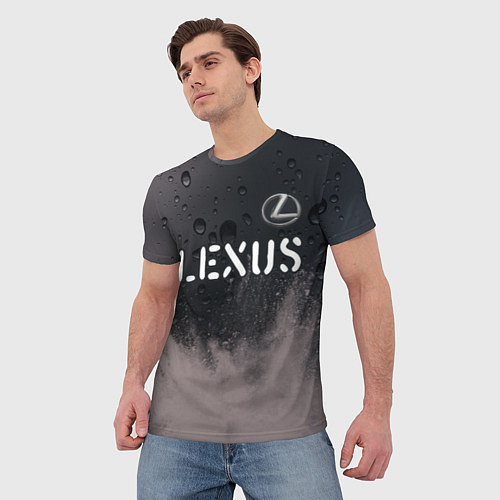 Мужская футболка LEXUS Lexus - Краски / 3D-принт – фото 3