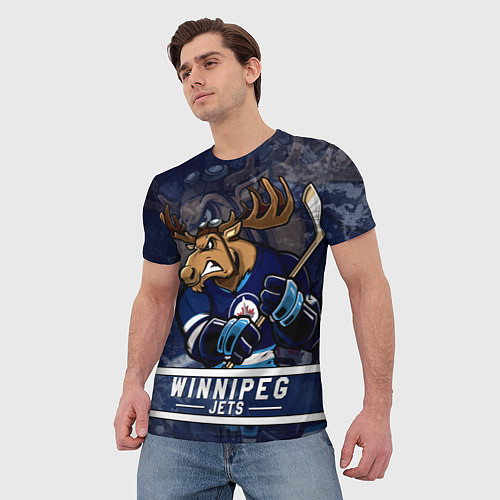 Мужская футболка Виннипег Джетс, Winnipeg Jets Маскот / 3D-принт – фото 3