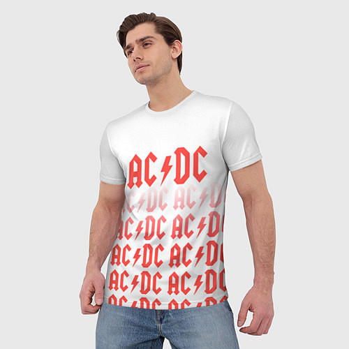 Мужская футболка Acdc Паттерн / 3D-принт – фото 3