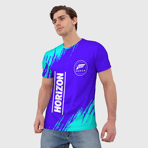 Мужская футболка FORZA HORIZON Краски / 3D-принт – фото 3