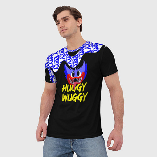 Мужская футболка POPPY PLAYTIME МОНСТР ХАГИ ВАГИ / 3D-принт – фото 3