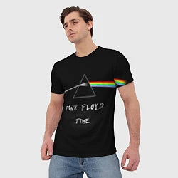 Футболка мужская PINK FLOYD TIME ПИНК ФЛОЙД ЛОГОТИП, цвет: 3D-принт — фото 2