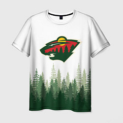 Футболка мужская Minnesota Wild, Миннесота Уайлд Лес, цвет: 3D-принт