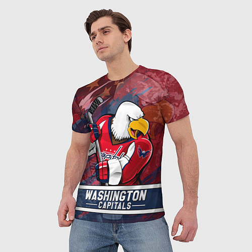 Мужская футболка Вашингтон Кэпиталз Washington Capitals / 3D-принт – фото 3