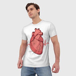 Футболка мужская Анатомия сердца, цвет: 3D-принт — фото 2