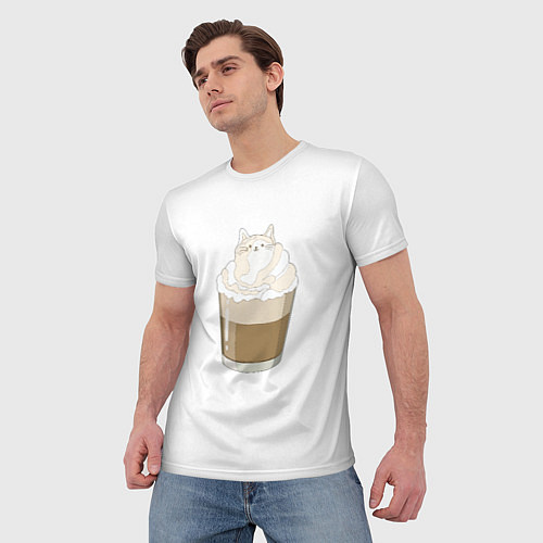 Мужская футболка Catuccino / 3D-принт – фото 3