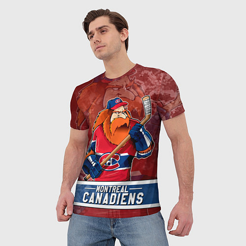 Мужская футболка Монреаль Канадиенс, Montreal Canadiens Маскот / 3D-принт – фото 3