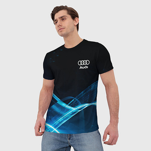 Мужская футболка Ауди текстура / 3D-принт – фото 3
