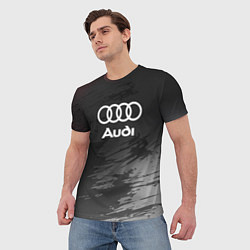 Футболка мужская Audi туман, цвет: 3D-принт — фото 2
