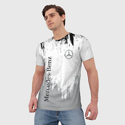 Футболка мужская Mercedes-Benz - Текстура, цвет: 3D-принт — фото 2