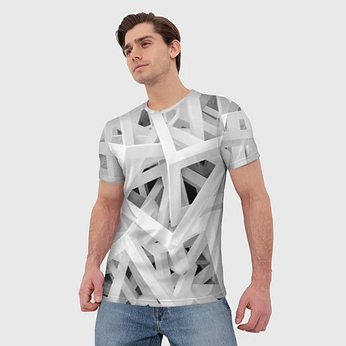 Мужская футболка БЕЛЫЙ АРХИТЕКТОР / 3D-принт – фото 3