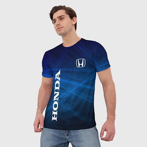 Мужская футболка Honda - Blue / 3D-принт – фото 3