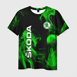 Футболка мужская Skoda: Green Smoke, цвет: 3D-принт