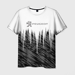 Футболка мужская Peugeot logo auto, цвет: 3D-принт