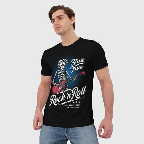 Мужская футболка Rock-n-Roll Punk / 3D-принт – фото 3