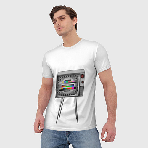 Мужская футболка Старый телевизор 2 0 / 3D-принт – фото 3