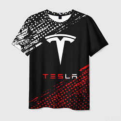 Футболка мужская Tesla - Logo Pattern, цвет: 3D-принт
