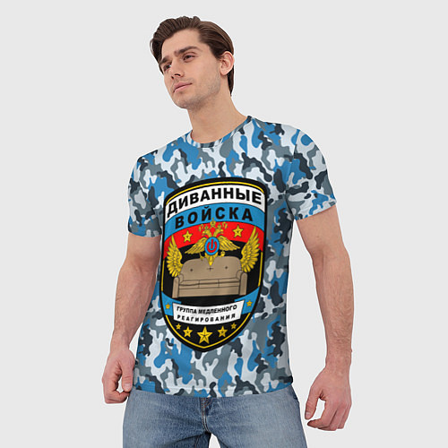 Мужская футболка Диванные Войска камуфляж / 3D-принт – фото 3