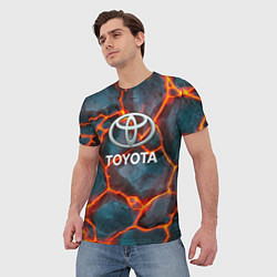 Футболка мужская Toyota Вулкан из плит, цвет: 3D-принт — фото 2