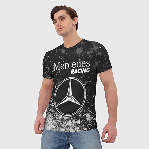 Мужская футболка MERCEDES Racing - Арт / 3D-принт – фото 3