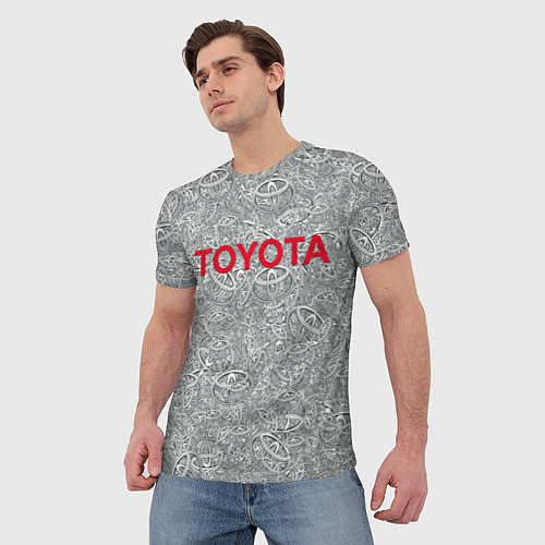 Мужская футболка TOYOTA PATTERN LOGO Z / 3D-принт – фото 3