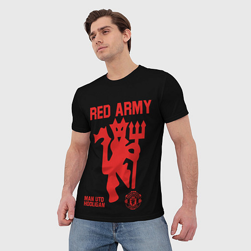 Мужская футболка Manchester United Red Army Манчестер Юнайтед / 3D-принт – фото 3