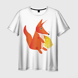 Футболка мужская Fox poligonal with bit of cheese, цвет: 3D-принт