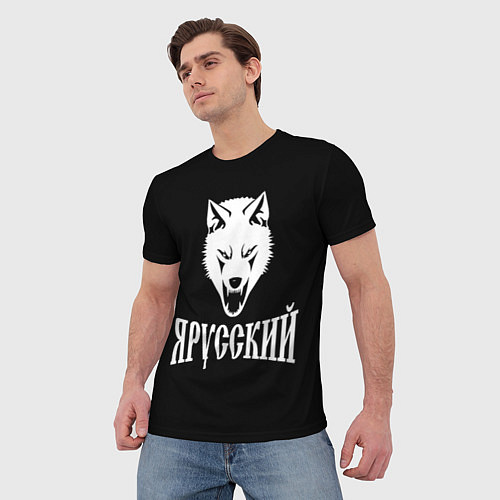 Мужская футболка Я Русский Волк / 3D-принт – фото 3