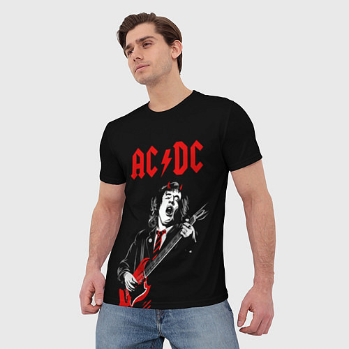 Мужская футболка AC DC Ангус Янг гитарист / 3D-принт – фото 3