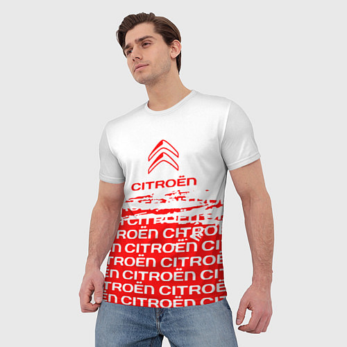 Мужская футболка Citroen Паттерн / 3D-принт – фото 3