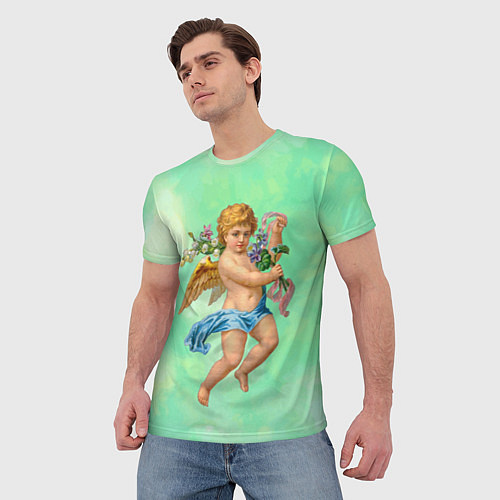 Мужская футболка Ангел Святой / 3D-принт – фото 3