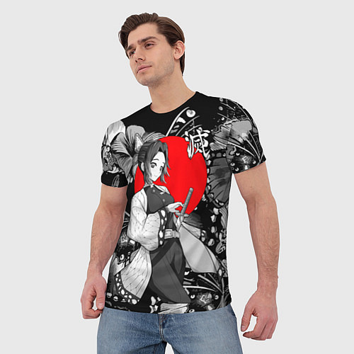 Мужская футболка Шинобу Кочо - бабочка / 3D-принт – фото 3