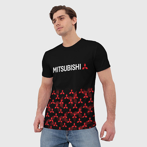 Мужская футболка MITSUBISHI HALF PATTERN / 3D-принт – фото 3