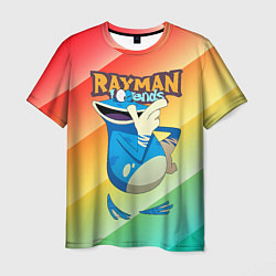 Футболка мужская Rayman globox радуга, цвет: 3D-принт