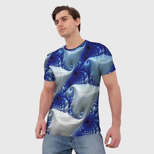 Мужская футболка Абстрактные морские ракушки / 3D-принт – фото 3