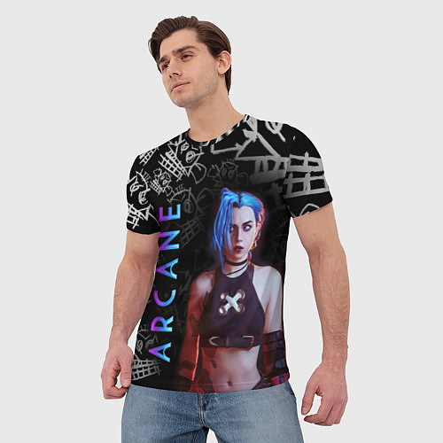 Мужская футболка JINX ARCANE / 3D-принт – фото 3