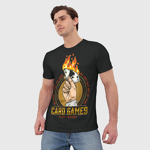 Мужская футболка CARD GAMES / 3D-принт – фото 3