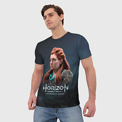 Футболка мужская Элой Aloy Horizon Forbidden West, цвет: 3D-принт — фото 2