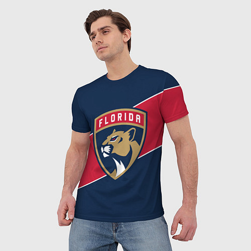 Мужская футболка Florida Panthers , Флорида Пантерз / 3D-принт – фото 3